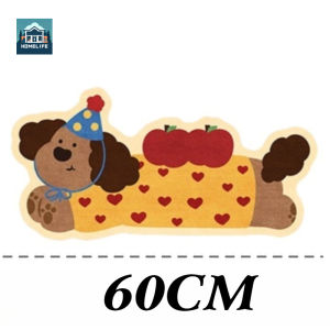 Dog Shape Rugs Microfiber Floor Mat Anti-slip Entry Rug Absorbent Carpet Door Mat Skin-friendly Bedside Carpet