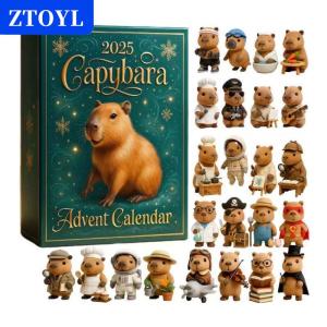 [COD] ZTOYL 24วันปฏิทินการถือกำเนิด capybara น่ารักเครื่องประดับคริสต์มาส capybara เครื่องประดับคริสต์มาสนับถอยหลังปฏิทินต้นคริสต์มาสจี้ของขวัญที่น่าประหลาดใจ