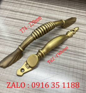 Tay nắm tủ T74T82 chất liệu đồng thau cao cấp dày đặc  kiểu dáng cổ điển sang trọng
