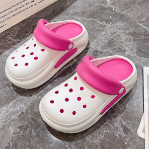 Wulove สินค้าใหม่ รองเท้าแตะคุณผู้หญิงงานแฟชั่น ทรงหัวโตรัดส้น สายรัดส้นใช้งานได้ วัสดุยางนิ่มน้ำหนักเบา พื้นปกติไม่หนา ใส่ตัวติดได้ จัดส่งในไทย