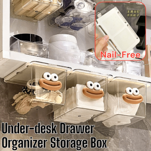 Transparent cartoon cabinet shelf storage box organizer for cotton swab