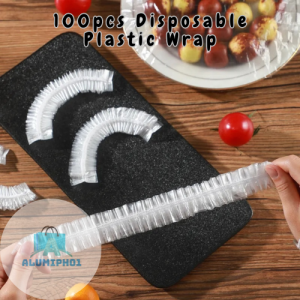 100Pcs Disposable fresh-keeping Plastic Reusable Food Storage Covers Elastic Bowl Covers