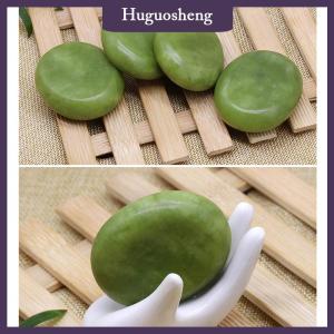 [huguosheng] Natural Massage Stones Green Stones Cold Rock for Spa Deep Tissue Massager