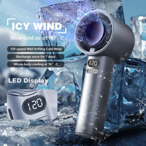 UORRIS NETPAC High-Speed Kipas Freeze Kompres untuk Mendinginkan Wind Fan Angin Digital Display Adjustable Turbo Kipas Tangan Mini Fan Super Wind 100 Gear Speed Kipas Angin Portable