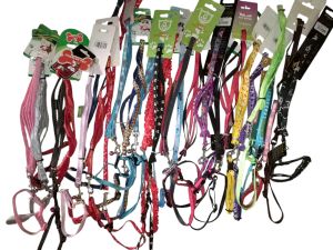 1-6pcs Preloved Pet Dog Cat Adjustable Collar and Leash Set Assorted Design (AS IS)