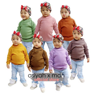 Sweater Rajut Anak Laki-Laki Perempuan / Sweater Rajut Turtleneck Lucu / Kids Sweater umur 3 Bln - 3 Th
