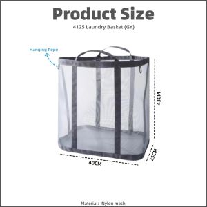 Shiok Living 🚀 Premium Mesh Laundry Bag Multipurpose Storage Bag Organisation Transparent Beg Dobi