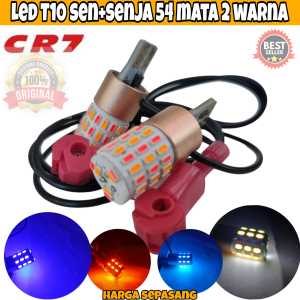sepasang lampu led t10 54 mata 2 warna  54 titik sein sen senja nmax aerox dll