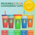 Starbucks Coffee "Confetti" Changing Color Tumbler Transparent Cup. 