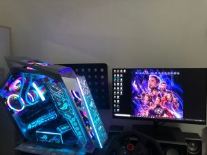 RGB Computer Case Desktop Computer Chassis Gaming Water Cooling Computer Shell Alien Style