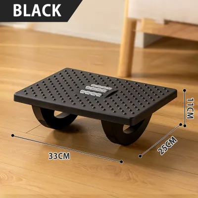 《 𝗖𝗢𝗠𝗙𝗢𝗥𝗧 𝗖𝗥𝗔𝗗𝗟𝗘 》180° Swing Foot Massage Stool Under Desk Non-Slip Roller Footrest Foot Pad 脚踏板 NWD