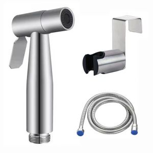 RERAT High Pressure Handheld Bidet Sprayer Set Stainless Steel Adjustable Women Washer Sprinklers Protable Self Cleaning Shower Head Toilet