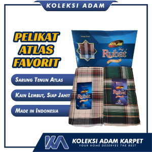 Kain Pelikat Atlas Rubat Original (Warna & Corak Random) Sarung Tenun / Pelekat Sarong Lelaki Dewasa / Kain Pelekat Dewasa / Kain Pelikat Siap Jahit / 沙龙 / Kain Pelikat Viral