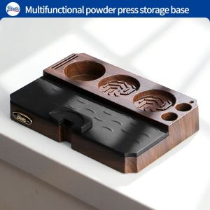Bincoo Coffee Tamper Set Storage Board Wood Grain Pressed Powder Base Powder Pressing Powder Hammer Set (51/58mm)