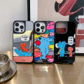 Casetify Dog Friend pattern pattern Mobile Phone Case,shockproof Mirror Case for iPhone 15ProMax 15Pro 15 14 13 12 11 Pro Max with Magsafe Phone Case. 