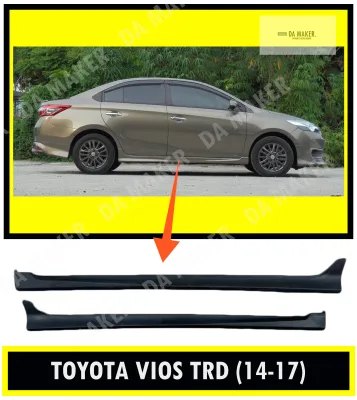 【Ready Stock】TOYOTA VIOS 2014 TRD SIDE SKIRT 2014 2015 2016 2017 2018 MATERIAL PU PUR