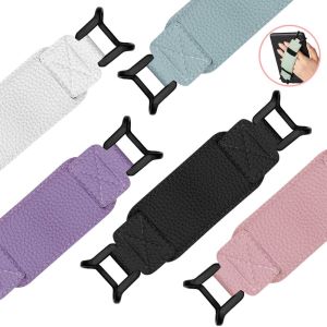 NUBE PU Leather Secure Hand Strap Versatile High Elastic Finger Grip Strap Lightweight Anti Drop eReader Holder for Kindle/Kobo/Voyaga/Lenovo/Sony 6-8" E-Book Tablet Universal
