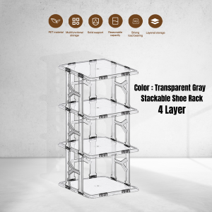 Acrylic Hot Sale Large Size Shoe Storage Box Magnetic Stackable Container Organizer Strong Durable and Transparent Easy to Store Dustproof Insect Proof Waterproof Space Saving Foldable Shoe Rack DIY High-Grade Premium Sneaker Or Other Objects
