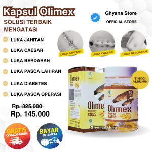 Kapsul Olimex Minyak Ikan Gabus Olimex Albumin Obat Luka Caesar Jahitan Cepat Kering Pasca Operasi