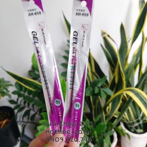 20 Ruột Bút Mực Gel AH 650 Chính Hãng Đầu Bi 0.5mm Tiện Lợi Thay Thế ( Mực Không Xóa Được )