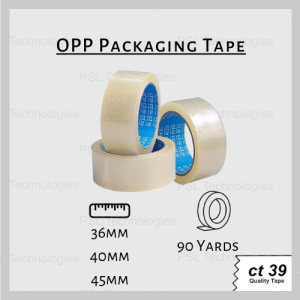 OPP TRANSPARENT TAPE 36MM/40MM/45MM X 90 YARD