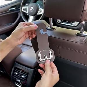 1Pcs Auto Interior Accessories Folding Car Seat Back Nappa Leather Storage Hook for Nissan Navara X-trail D22 Qashqai March Sunny Laniao