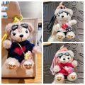 WENSH Crossbody Camera Bear Pilot Bear Keychain Bag Pendant Stuffed Animal Plush Bear Dolls Creative Japanese Style Pilot Travel Bear Key Ring Girls Boys. 