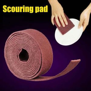 Hidangan Pencuci Basuh Berus Pad Scrubber Pembersihan Periuk Ampelas 金刚砂百洁布刷锅神器 Emery sponge removes stains oil 1meter