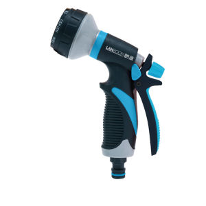 LANBOOM Garden Hose NozzleHeavy Duty Water Nozzle with 8 Adjustable Pattern High Pressure Hose Nozzle for Garden Watering Plant Cars Pets Showering
