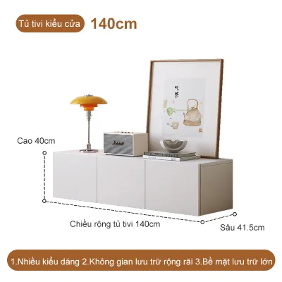 BMZAR Kệ Tivi Kệ Tivi Phòng Khách - Tủ Gỗ Đa Năng Nằm Ngang Để Đồ Rộng Rãi khả năng chứa đồ lớn làm có chịu tải trọng 200kg