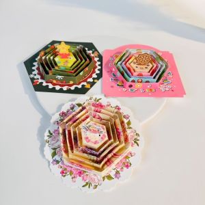 BMFUEW Cây thông Noel Thiệp chúc mừng 3D Hình dạng bánh Thiết kế co giãn Thiệp chúc mừng có thể gấp lại Hài hước Đèn LED Thiệp mời Giáng sinh Sinh nhật