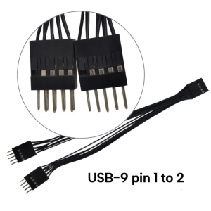 Computer USB 9 Pin to Dual9Pin Splitter Cable USB 9Pins Converter USB shielded Improve Signal Stability and Reliability