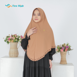 FIRST HIJAB - Kirana Bergo Instan Bahan Wollycrepe Premium | Bergo Ngaji/Kerja/Umroh/Haji/Santri