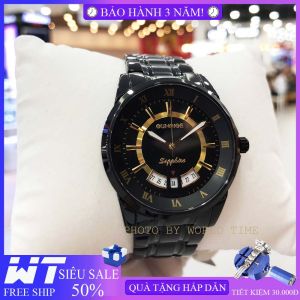Đồng hồ nam đồng hồ Sunrise DM771SWA full hộp thẻ túi kính Saphire chống xước bảo hành 3 năm
