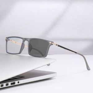 PLLEWY Blue Ray Blocking Anti-Blue Light Reading Glasses Photochromic Multifocal Optical Eyewear Portable Sports Hyperopia Glasses Men Women