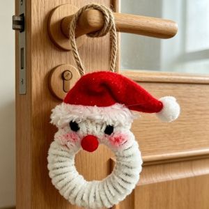 CHENJIE Đồ chơi nhồi bông Đồ trang trí treo cây thông Noel Làm thủ công Nơ Đồ trang trí vòng hoa Giáng sinh Đạo cụ chụp ảnh Treo Dây Chuyền Cây Thông Noel Đồ trang trí Giáng sinh