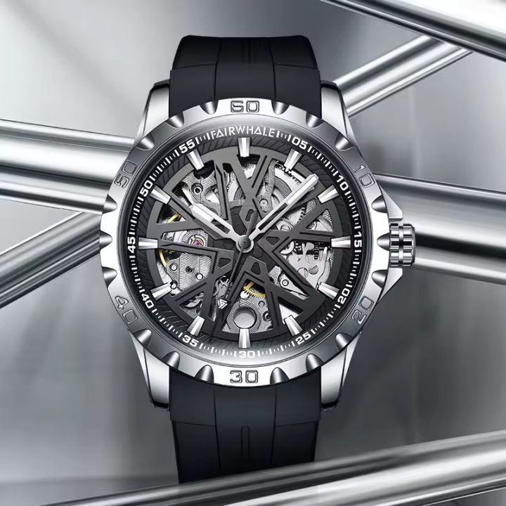 New Hollow Mechanical Watches Men's High Quality Steel Case