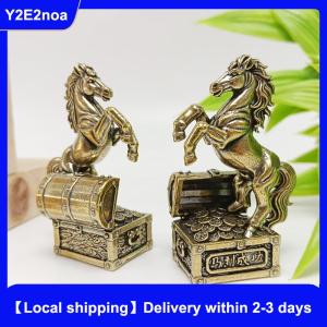 【Local shipping】 1Pcs Zodiac Horse Statue Ornament Gifts Brass Horse Feng Shui Horse Figurine Miniatures Crafts Office Home Decor Accessory