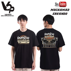 Baju Kaos Panitia Qurban Idul adha Lengan Pendek Hitam Cotton Combed 30s 7