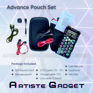 【READY STOCK】New Upgraded SK9 LED Sound Card Bluetooth Portable Outdoor Mixer Audio Interface Live Streaming Studio Recording Gaming Sing Karaoke SK9 蓝牙直播声卡网红主播直播唱歌录电玩