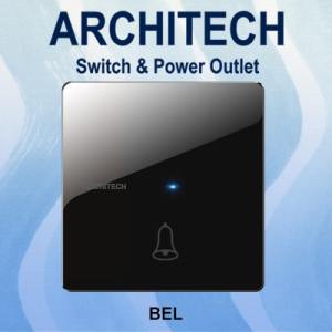 Architech Diamond V16-K16 Black Sakelar - Saklar Bel 1 Gang Black