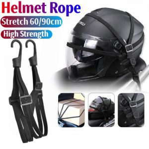 Motorcycle Universal Helmet Rope Hook 60/90CM Universal Motorcycle Helmet Mesh Luggage Net Motorcycle Strap Elastic Rope Electric Vehicle Rear Seat Strap