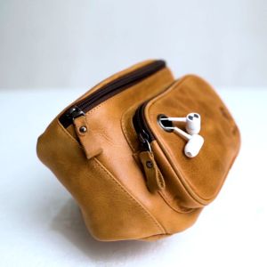 Tas selempang pria bahan kulit sapi asli premium original branded anti air dan tahan api fashion cowok model terbaru berkualitas distro