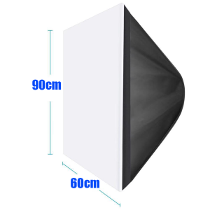 300W 60X90cm Softbox Photography Lighting Kit With Stand Remote For Live Vloging Streaming Video