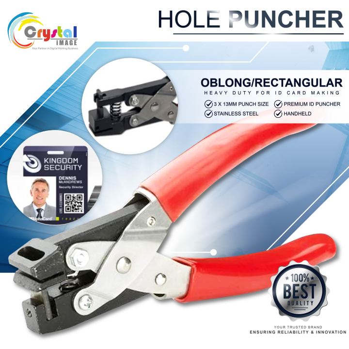 Rectangular Puncher Heavy-Duty Metal Hole Puncher | Single Handheld Oblong/Rectangle Punch ...