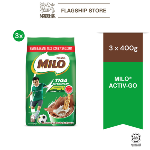 NESTLÉ MILO® CHOCOLATE MALT POWDER Soft Pack 400g Bundle of 3