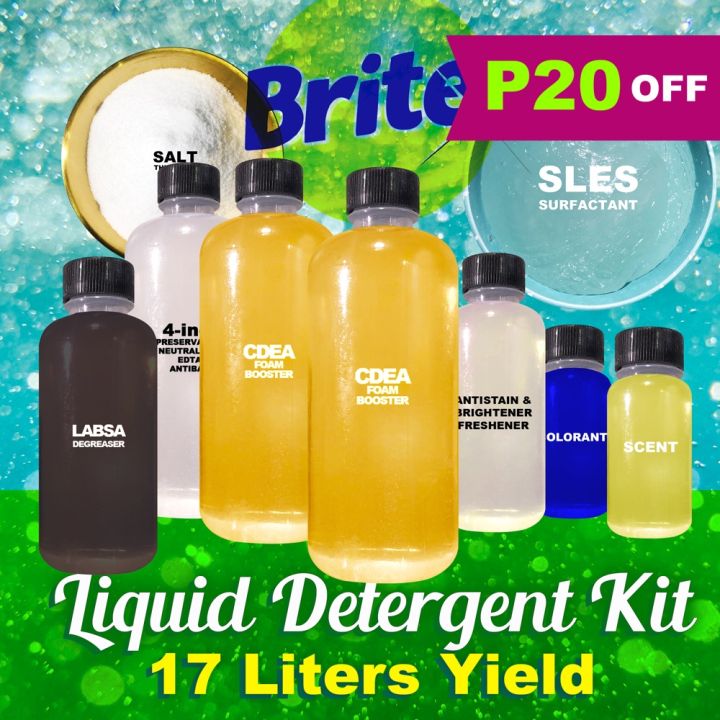 Liquid Kit Liquid Detergent Kit DIY - by BritePH (17Liters Yield) | Lazada PH