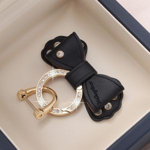 Móc Chìa Khóa Gắn Nơ Đính Đá Giả Kim Cương Nổi Bật Cá Tính Nhiều Màu Sắc Lựa Chọn