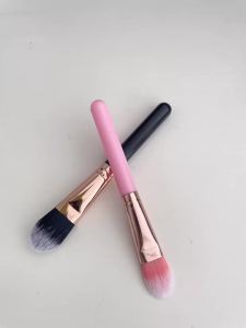 2PCS Double Color Hair Tongue Type แปรงรองพื้น Facial Applicator Professional แปรงแต่งหน้า Vegan Face Brush
