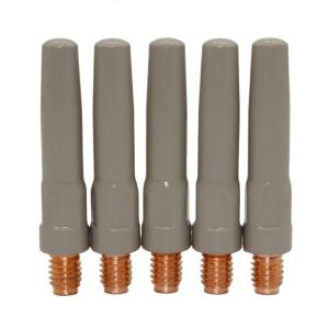 หัวฉีดโลหะนำไฟฟ้า40มม. 5ชิ้นพร้อมสารเคลือบความทนต่อการเสียดสีสำหรับงานเชื่อมที่หลากหลาย